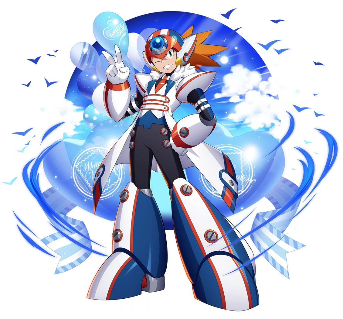 White Day Axl Art from Mega Man X DiVE
