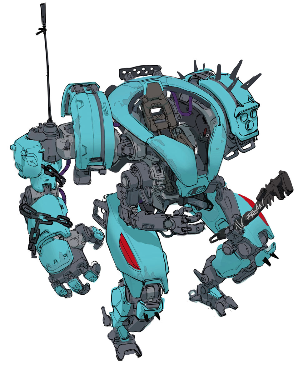 Fran Mech Concept Art from New Tales from the Borderlands