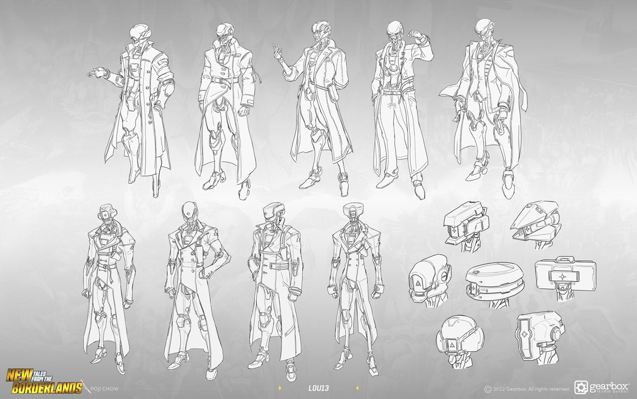 L0U13 Body Sketches from New Tales from the Borderlands