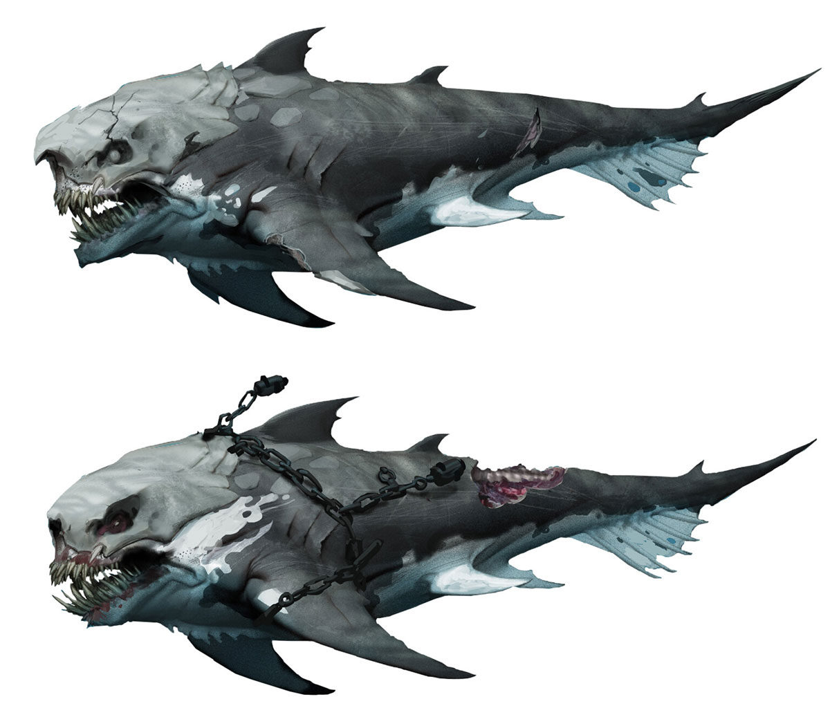 Sink or Swim Sharks Art from New Tales from the Borderlands
