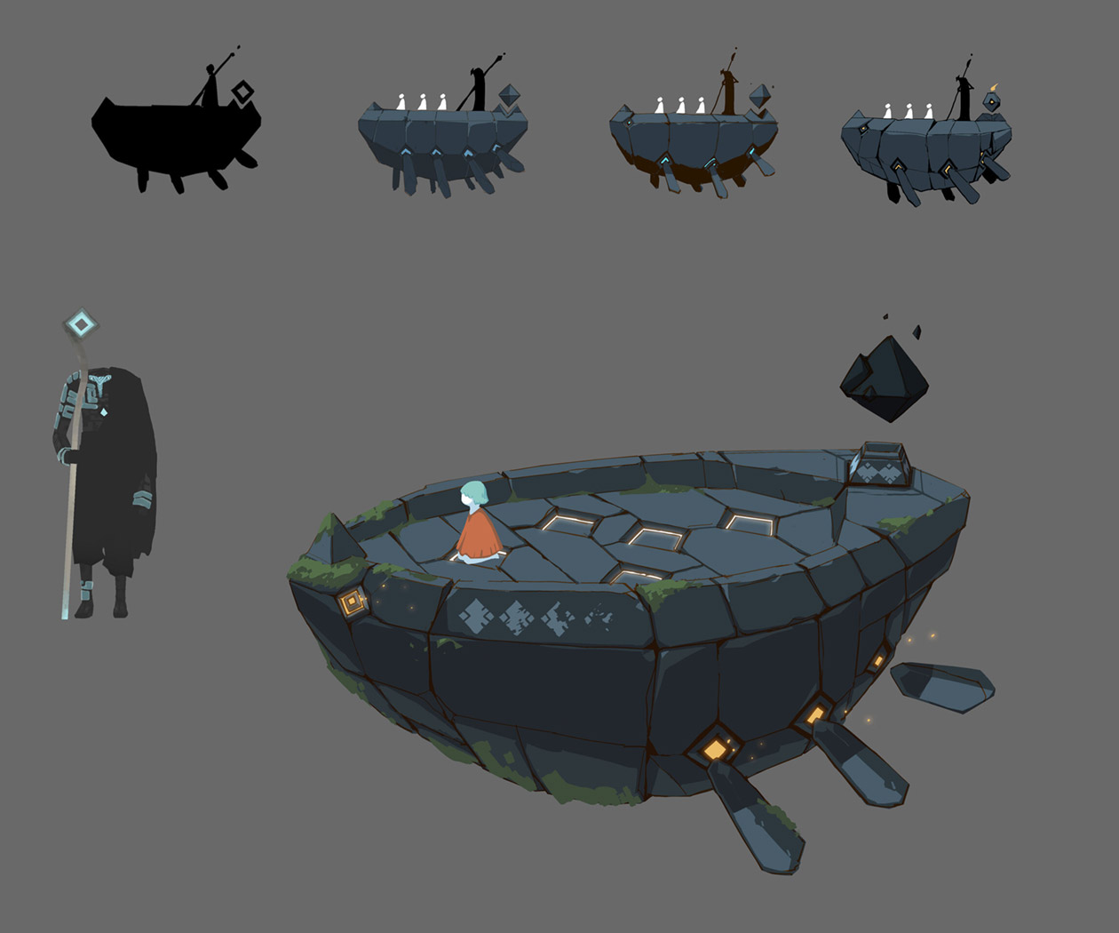Boat Concept Art from Sky: Children of the Light