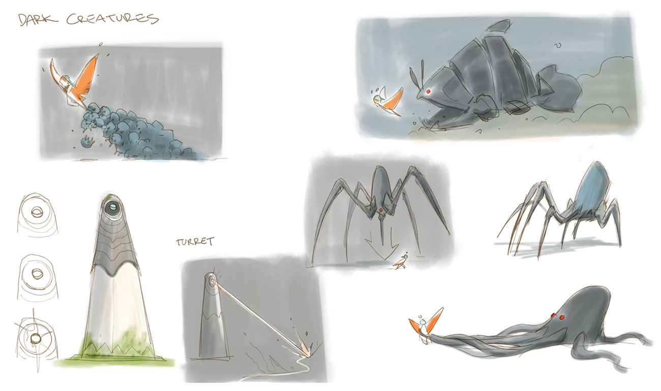 Dark Creatures Art from Sky: Children of the Light
