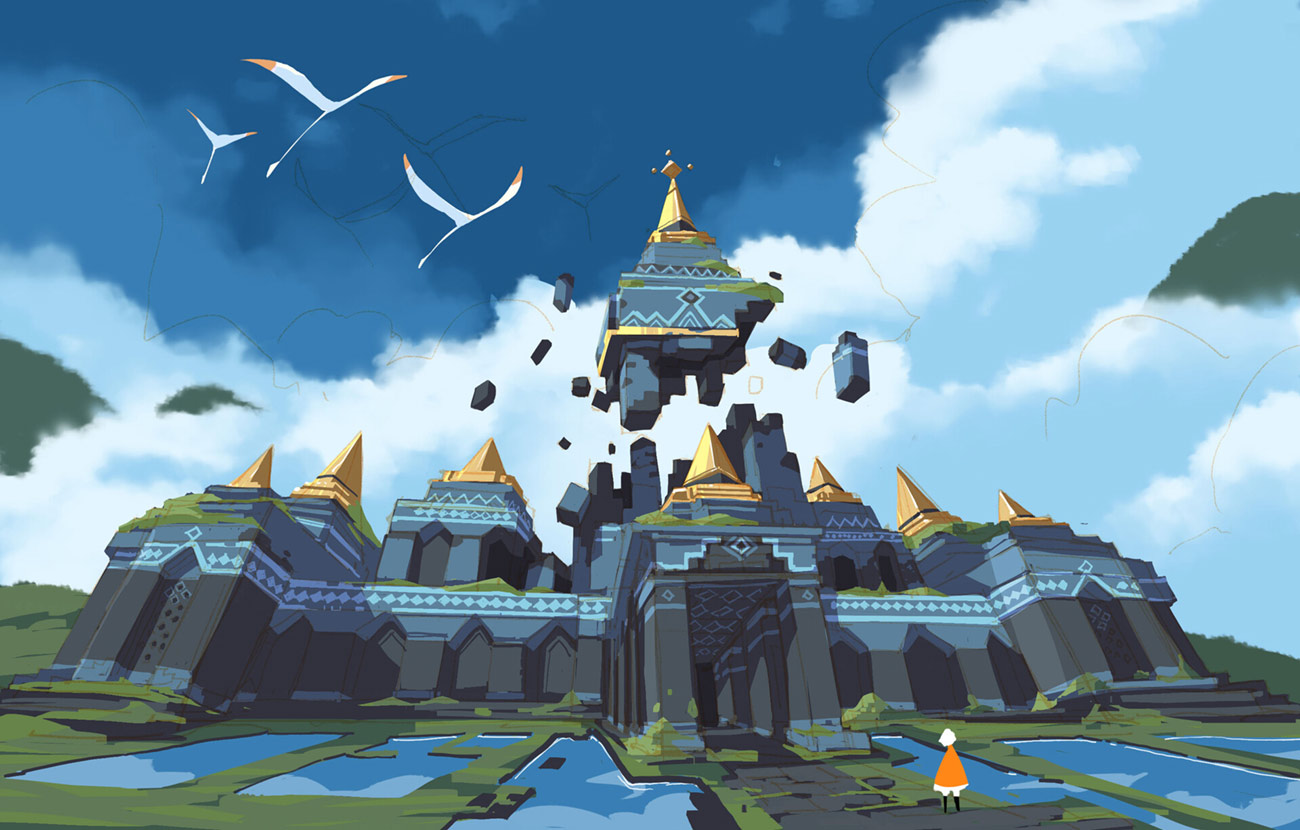 Daylight Prairie Temple Art from Sky: Children of the Light