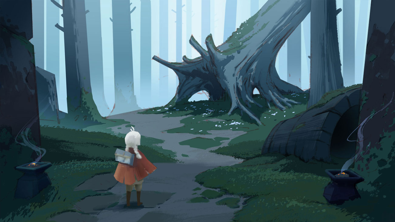 Hidden Forest Entrance Art from Sky: Children of the Light