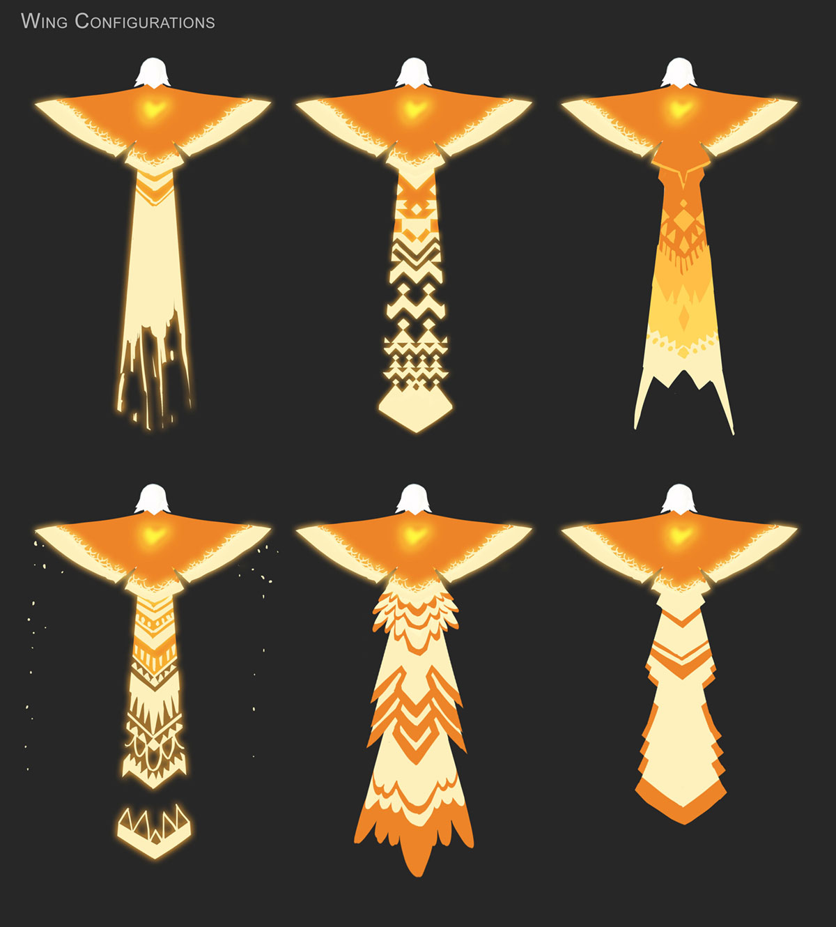 Wing Configurations Artwork from Sky: Children of the Light