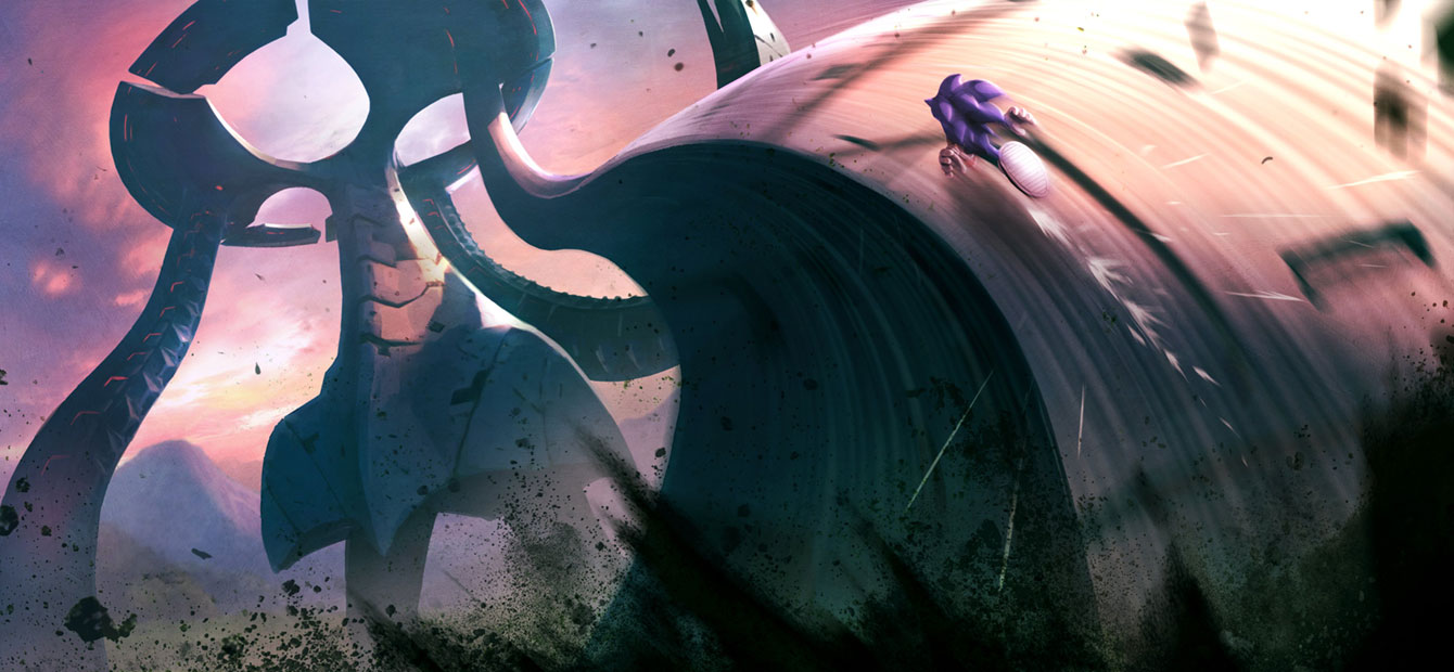 Sonic Fighting Asura Concept Art from Sonic Frontiers