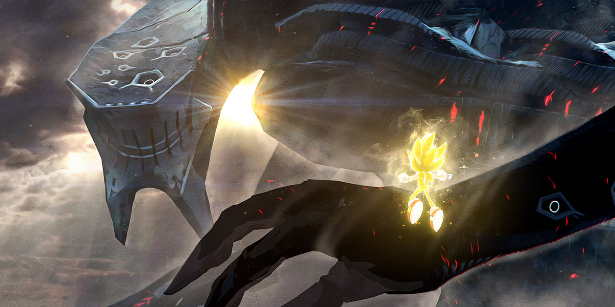 Super Sonic vs Giganto Art from Sonic Frontiers