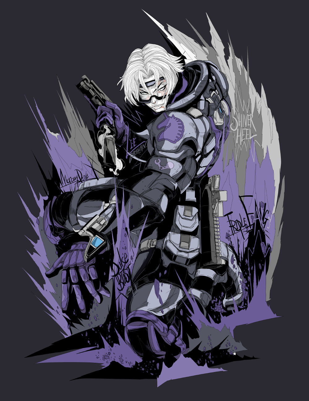 Lee Chaolan Art by Wolf Marker from Tekken 8