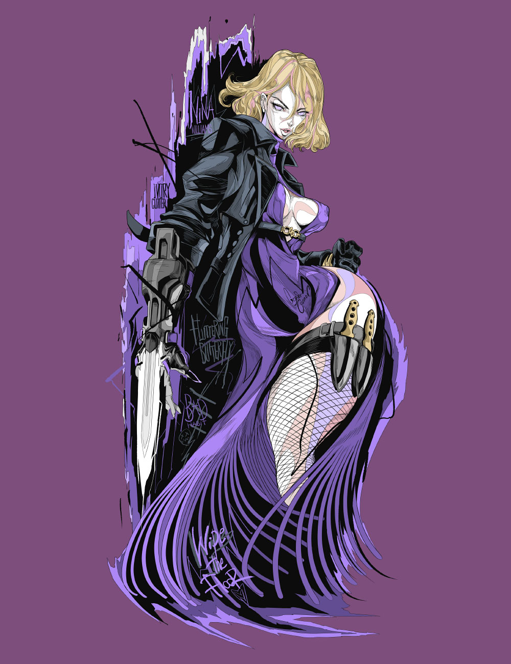 Nina Williams Art by Wolf Marker from Tekken 8