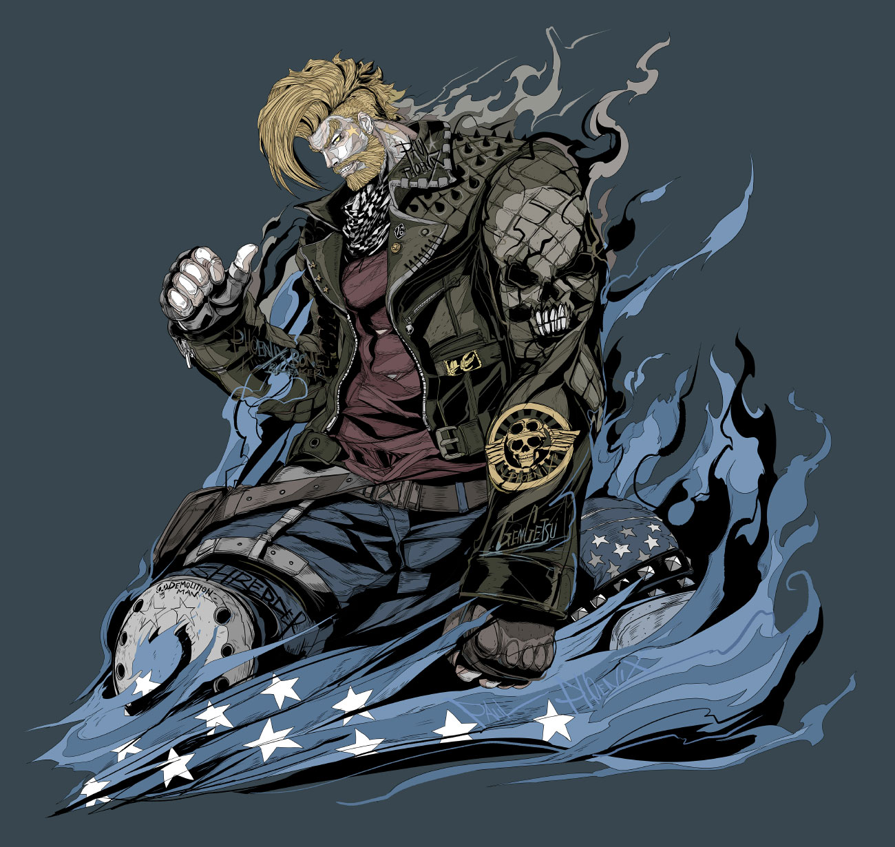 Paul Phoenix Art by Wolf Marker from Tekken 8