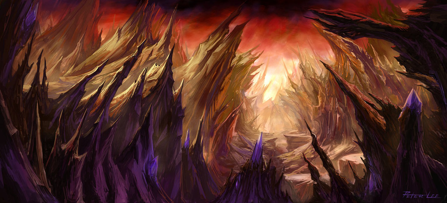 Blades Edge Mountains Concept Art from World of Warcraft: The Burning Crusade