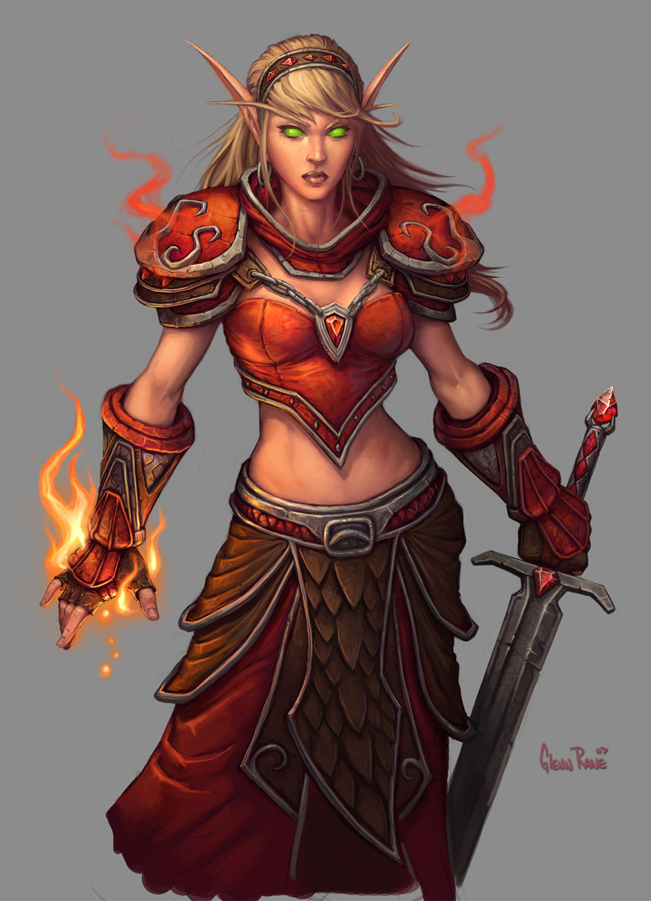 Blood Elf Mage Art from World of Warcraft: The Burning Crusade