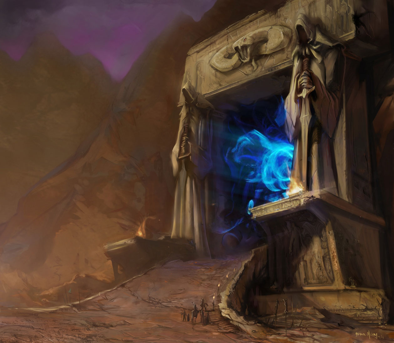 Dark Portal Concept Artwork from World of Warcraft: The Burning Crusade