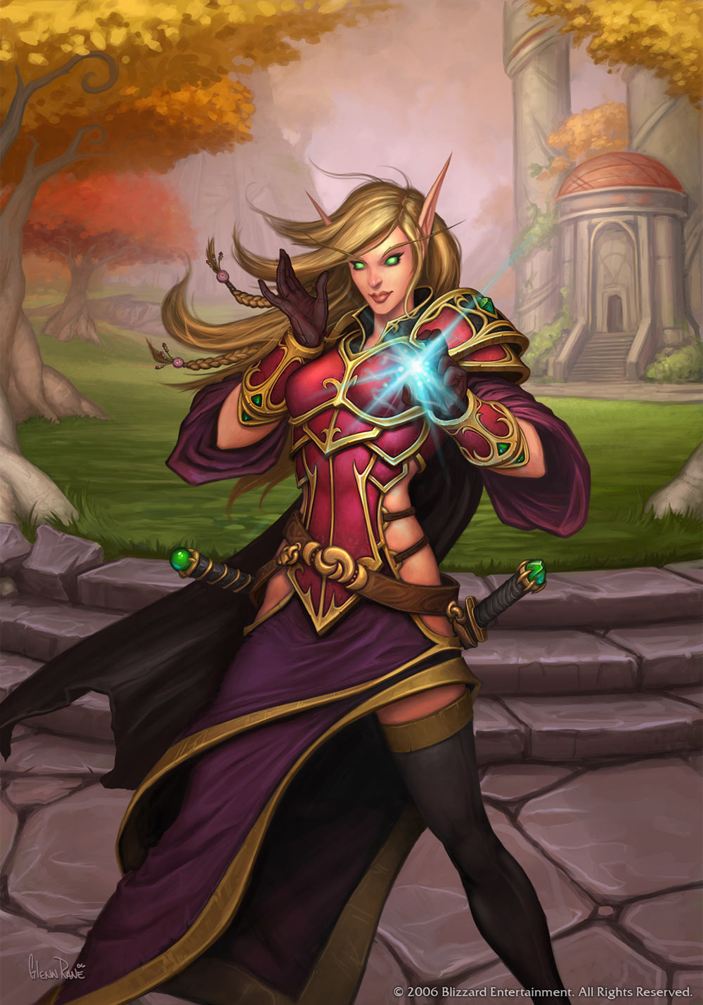 Female Blood Elf Marketing Artwork from World of Warcraft: The Burning Crusade