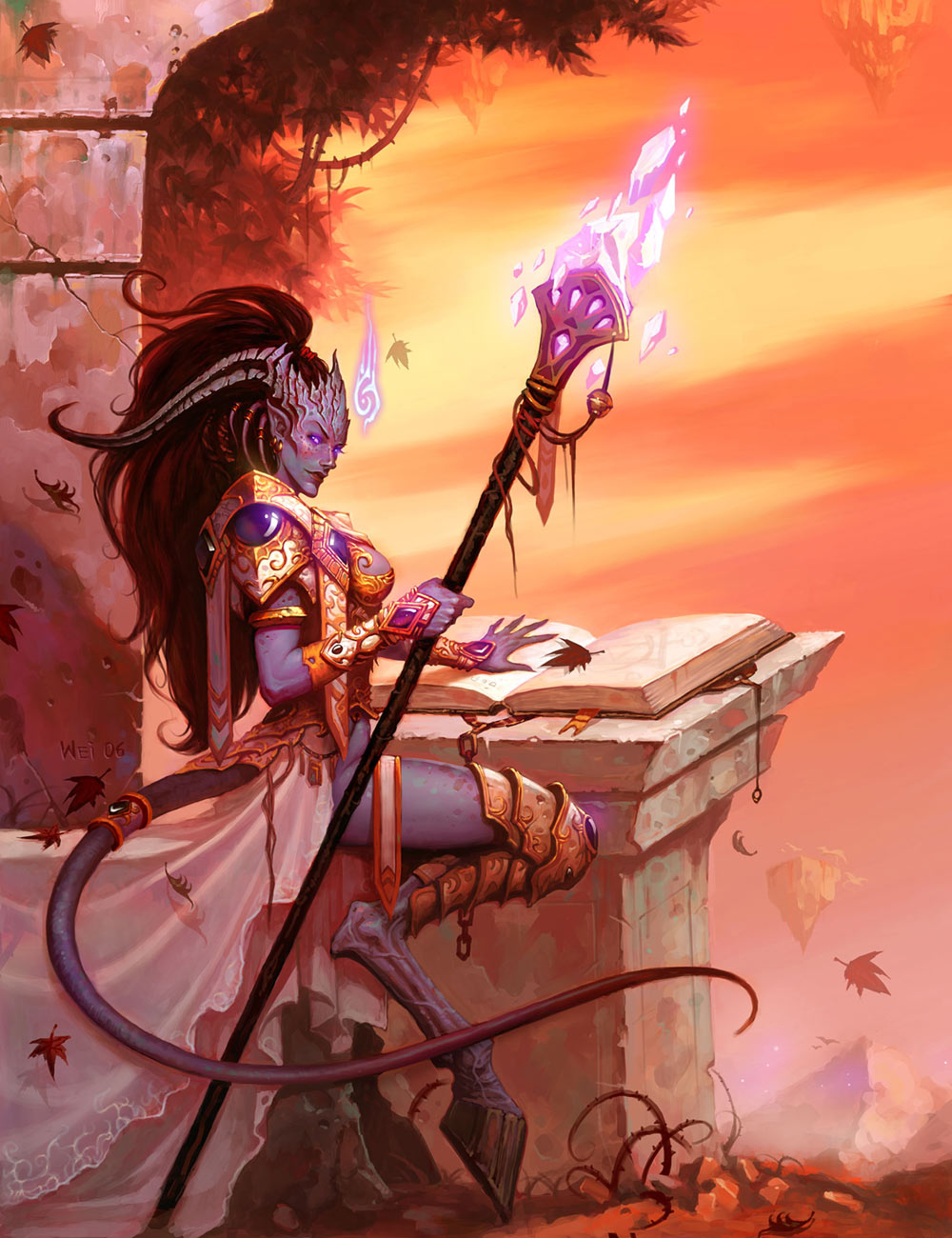 Female Draenei Illustration from World of Warcraft: The Burning Crusade