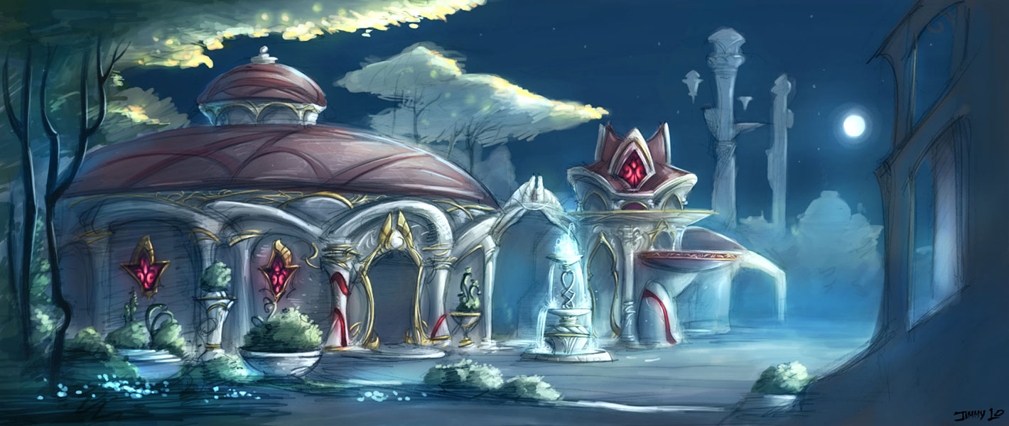Silvermoon Night Art from World of Warcraft: The Burning Crusade