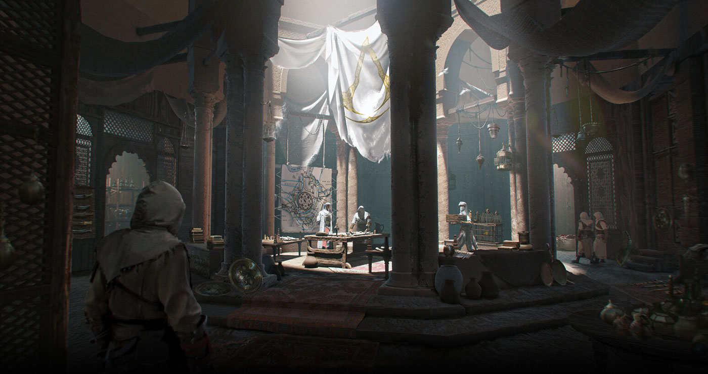 Assassin Bureau Interior Art from Assassin's Creed Mirage