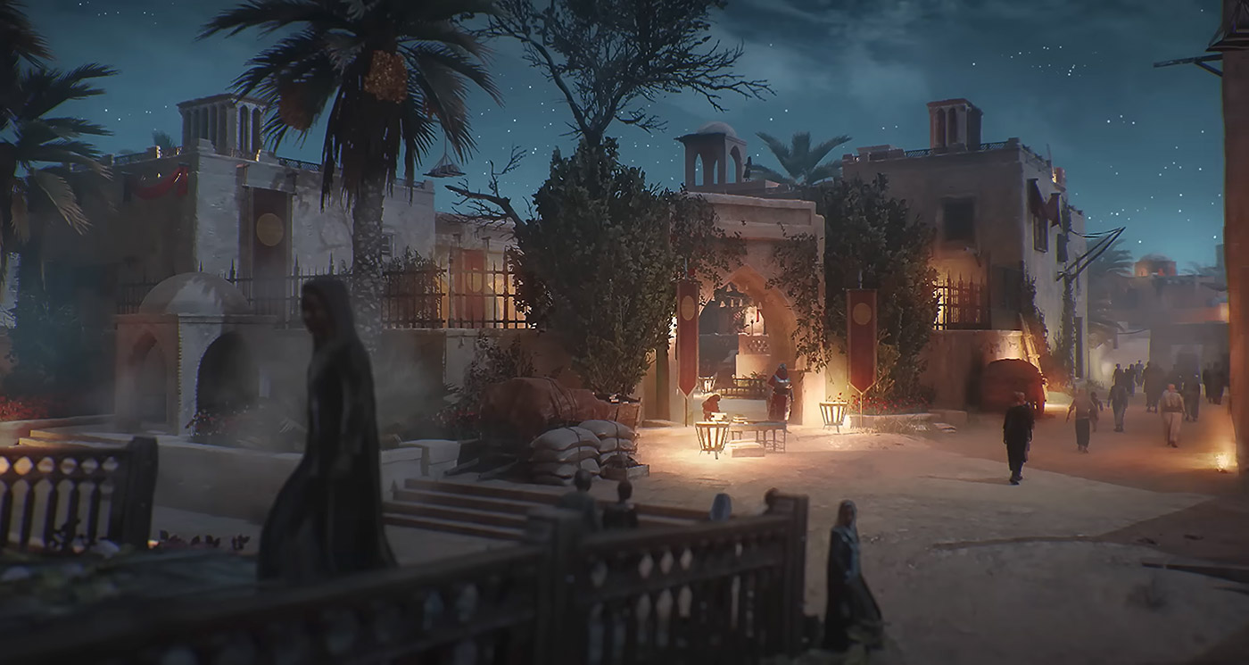 Baghdad Night Concept Art from Assassin's Creed Mirage