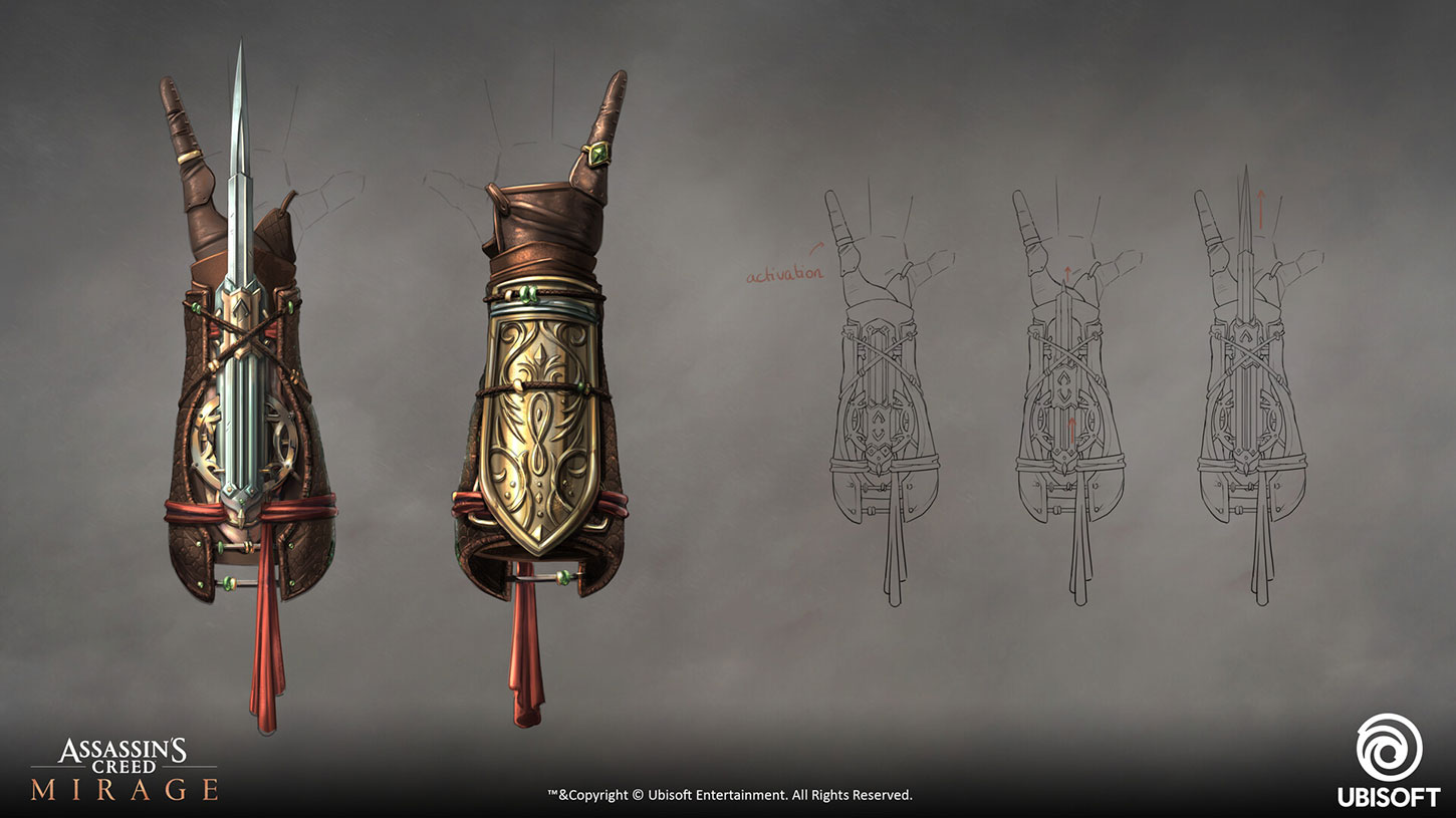 Basim's Hidden Blade Artwork from Assassin's Creed Mirage