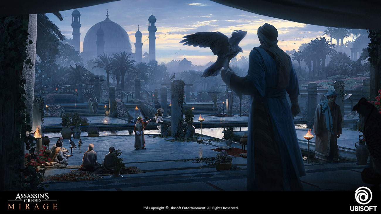 Falconry Grounds Concept Art from Assassin's Creed Mirage