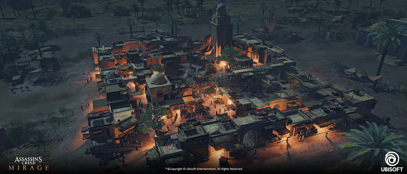 Four Markets (Night) Art from Assassin's Creed Mirage