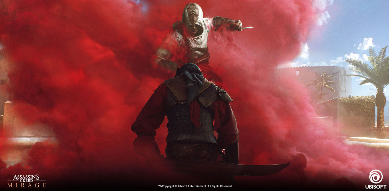 Red Smoke Bomb Concept Art from Assassin's Creed Mirage