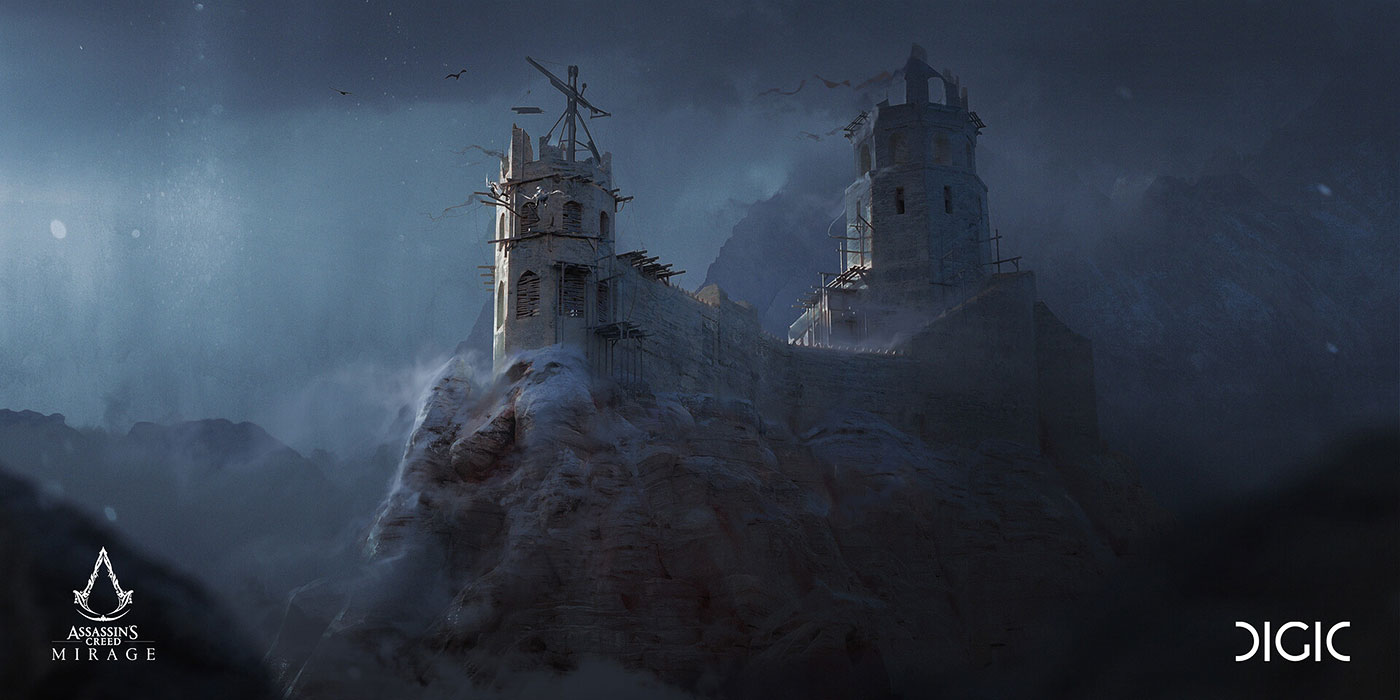 Trailer: Alamut Mountain Fortress Concept Art from Assassin's Creed Mirage