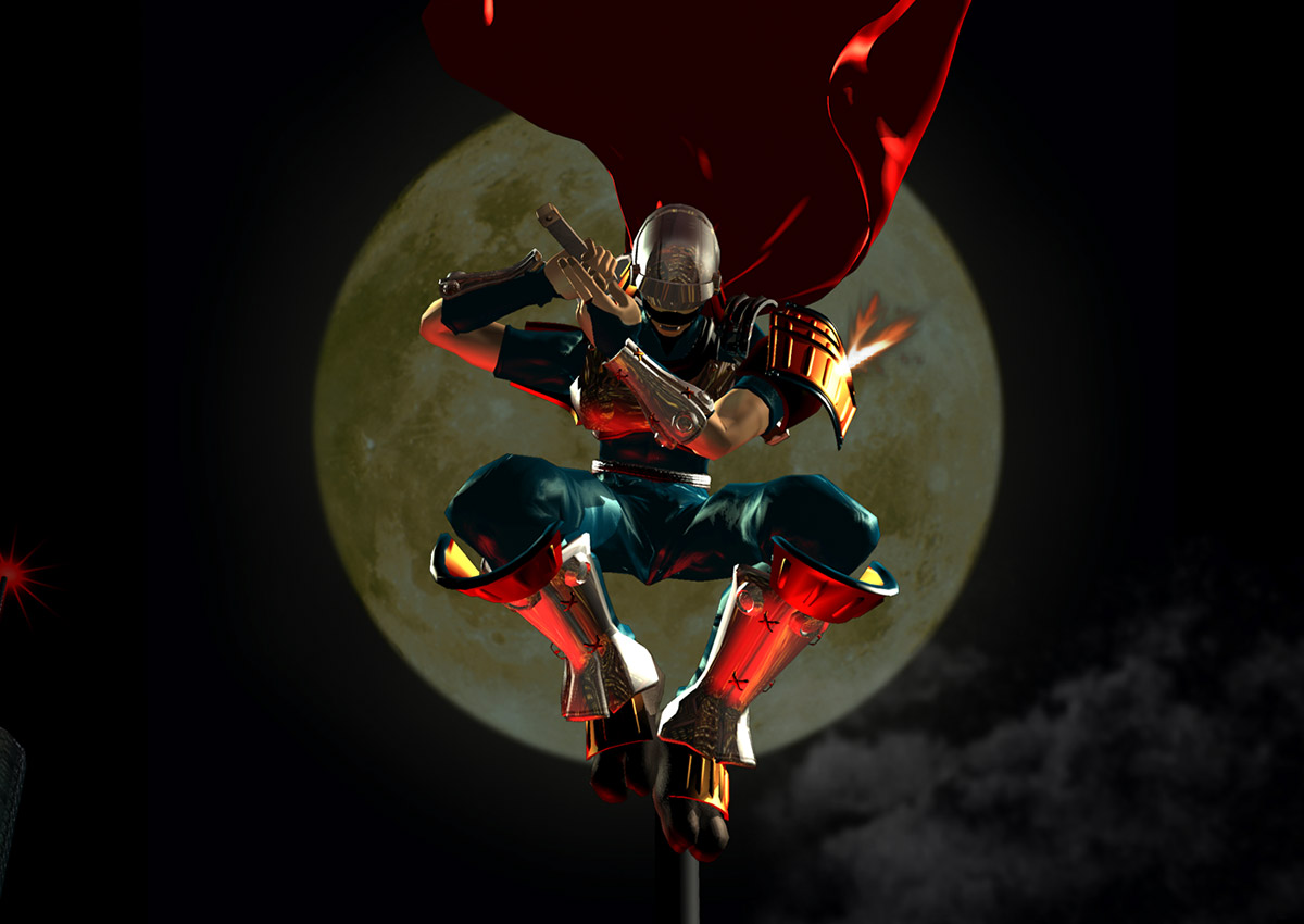 Sasuke CG Still Artwork from Ehrgeiz