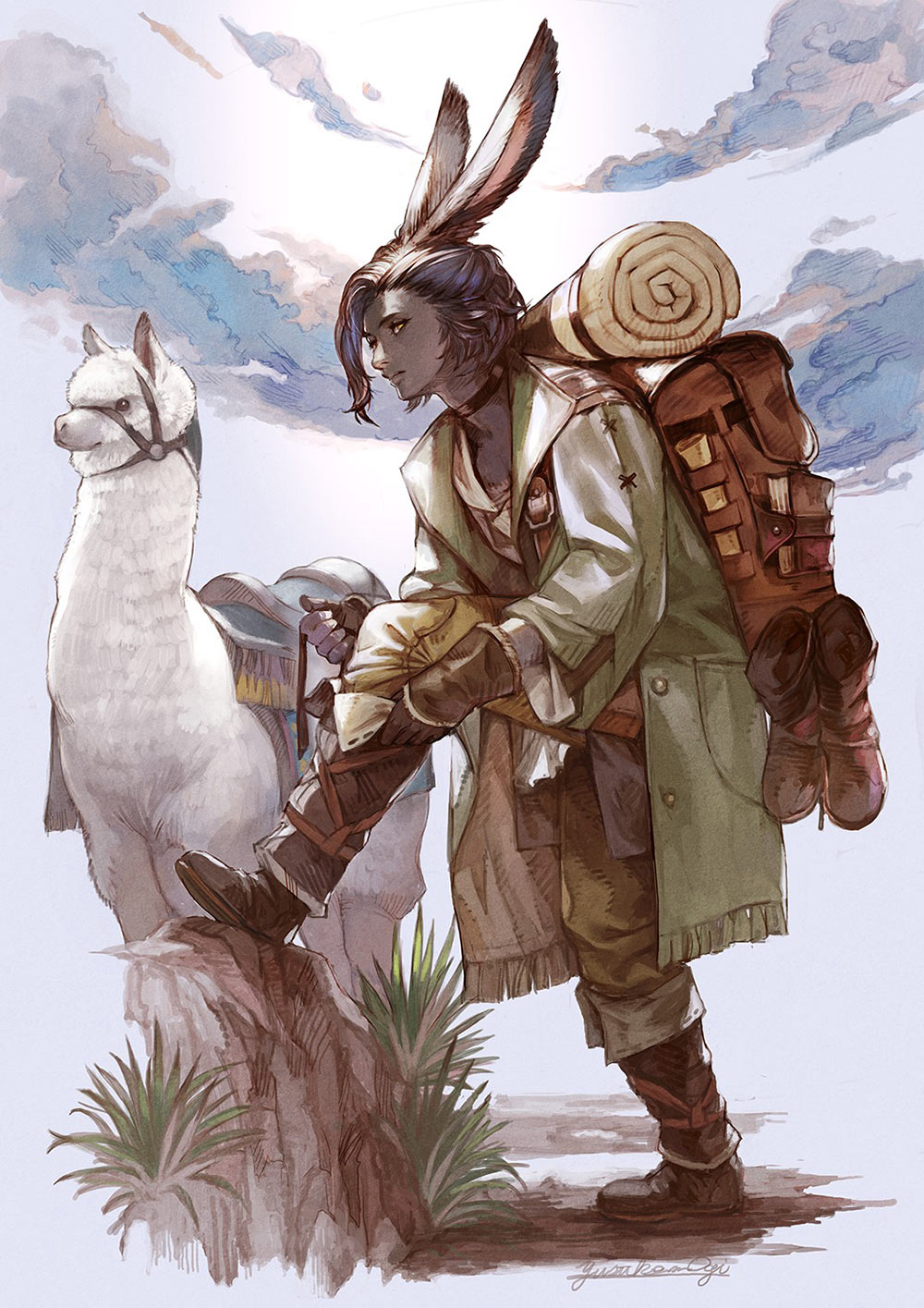 Erenville Illustration by Yusuke Mogi from Final Fantasy XIV: Dawntrail