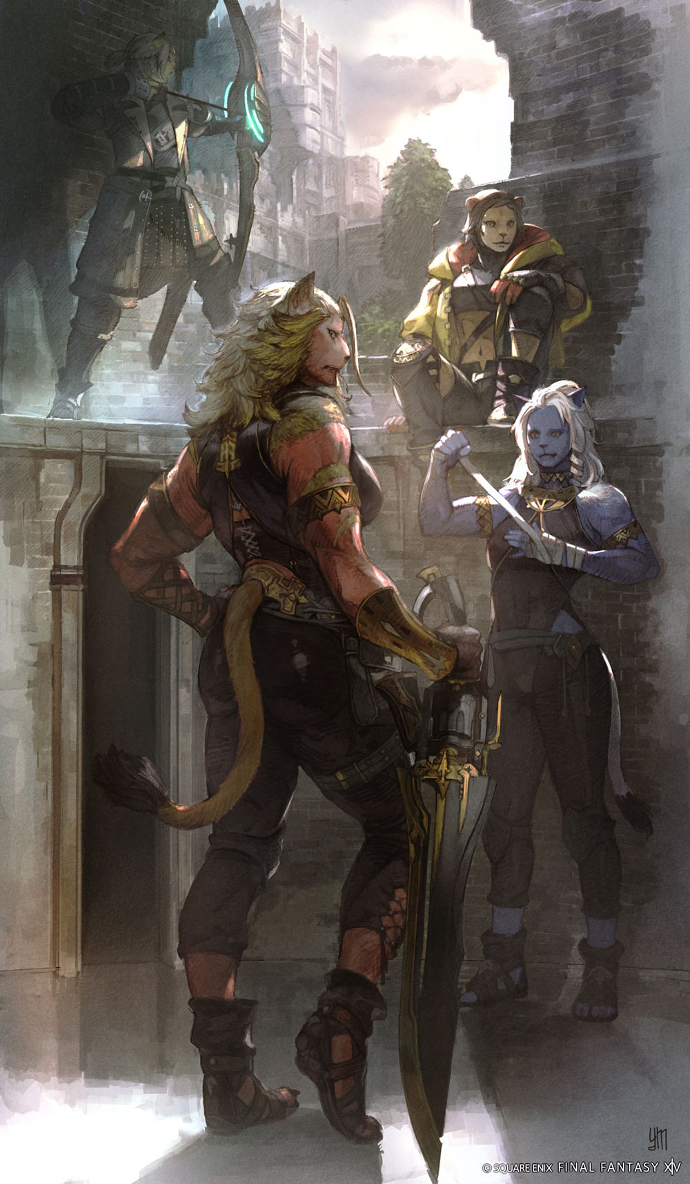 Female Hrothgar Illustration from Final Fantasy XIV: Dawntrail