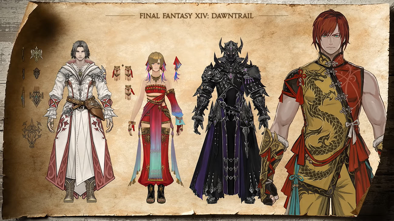 New Disciple of War Outfits Art from Final Fantasy XIV: Dawntrail