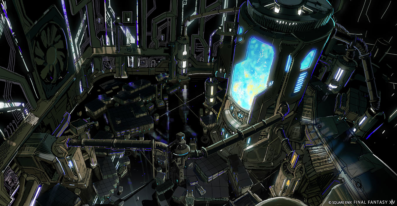 New Tech Dungeon Art from Final Fantasy XIV: Dawntrail