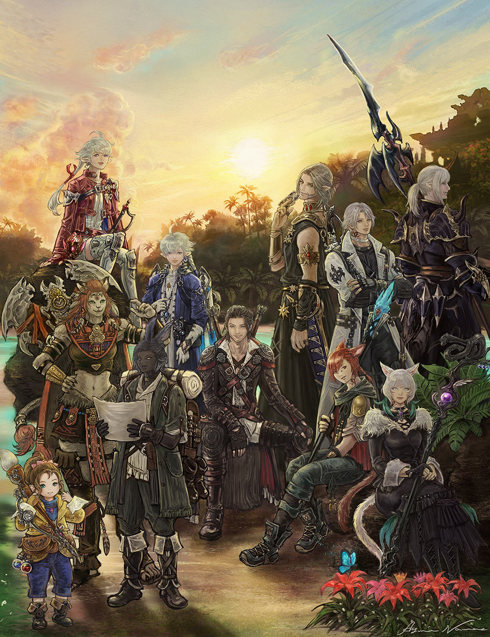 Release Day Illustration by Ayumi Namae from Final Fantasy XIV: Dawntrail