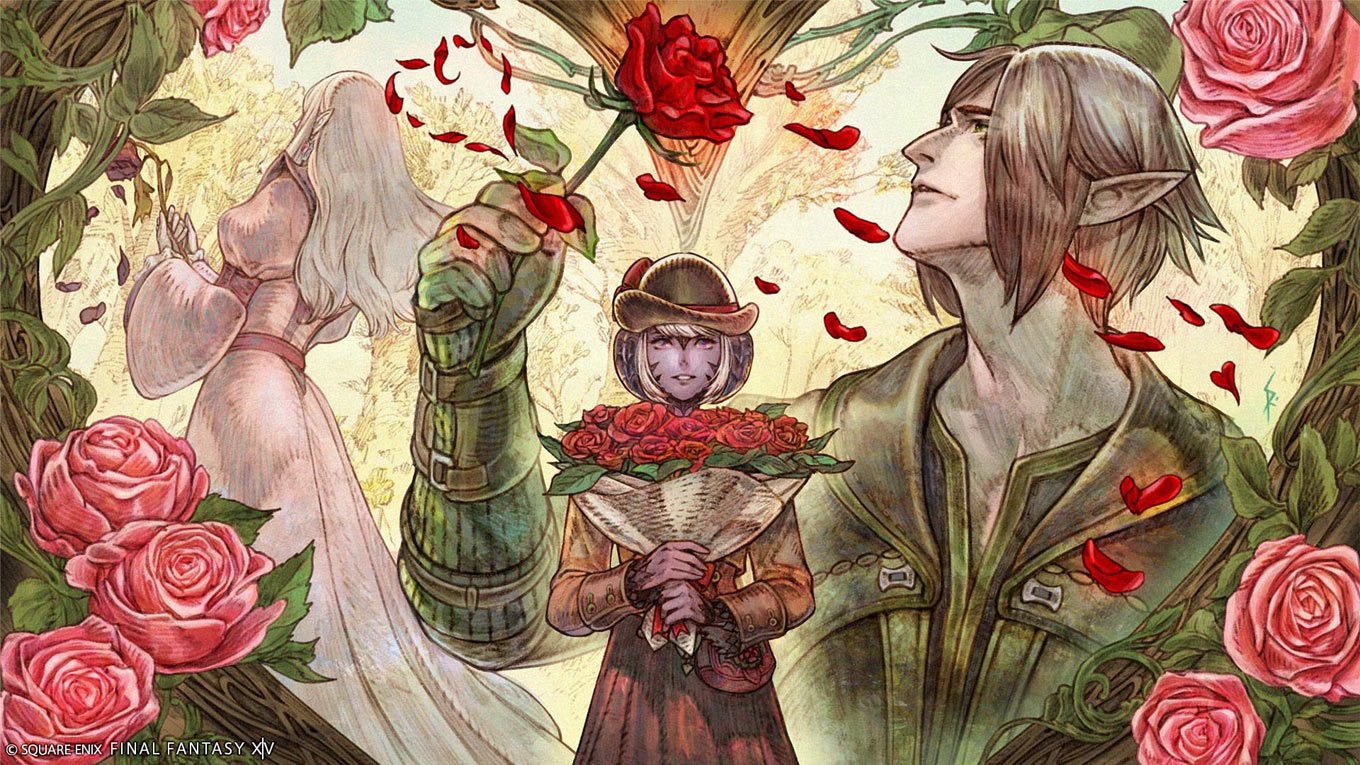Valentione's Day 2025 Art from Final Fantasy XIV: Dawntrail