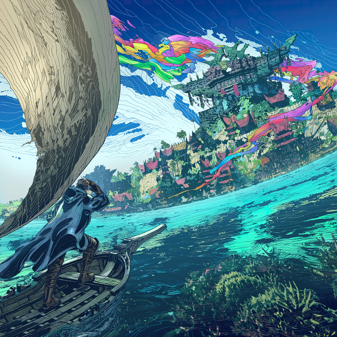 Vinyl Cover Art from Final Fantasy XIV: Dawntrail