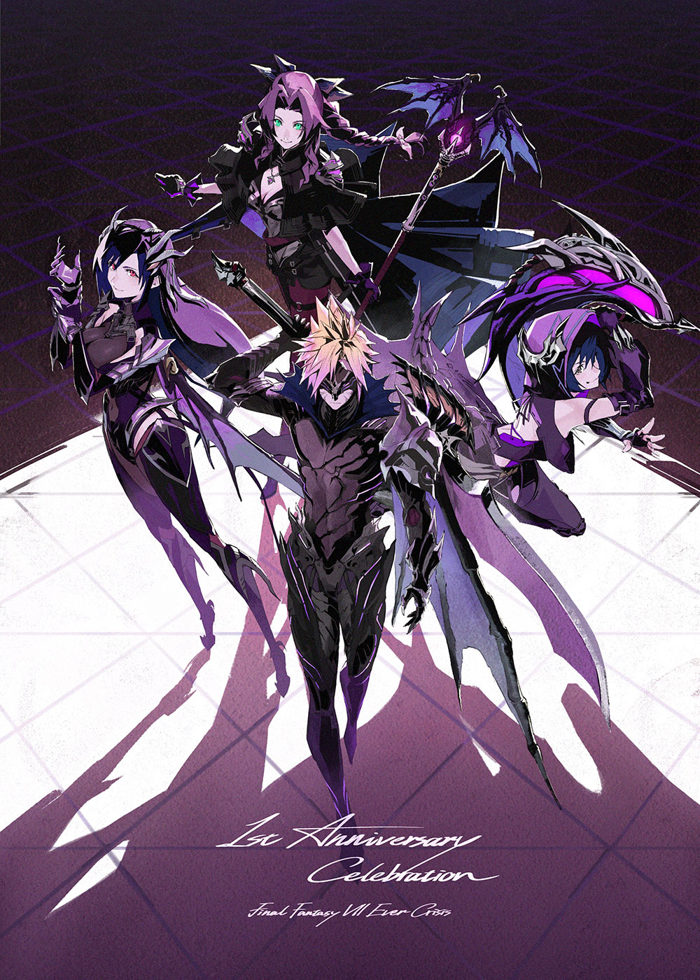 1st Anniversary Illustration from Final Fantasy VII: Ever Crisis