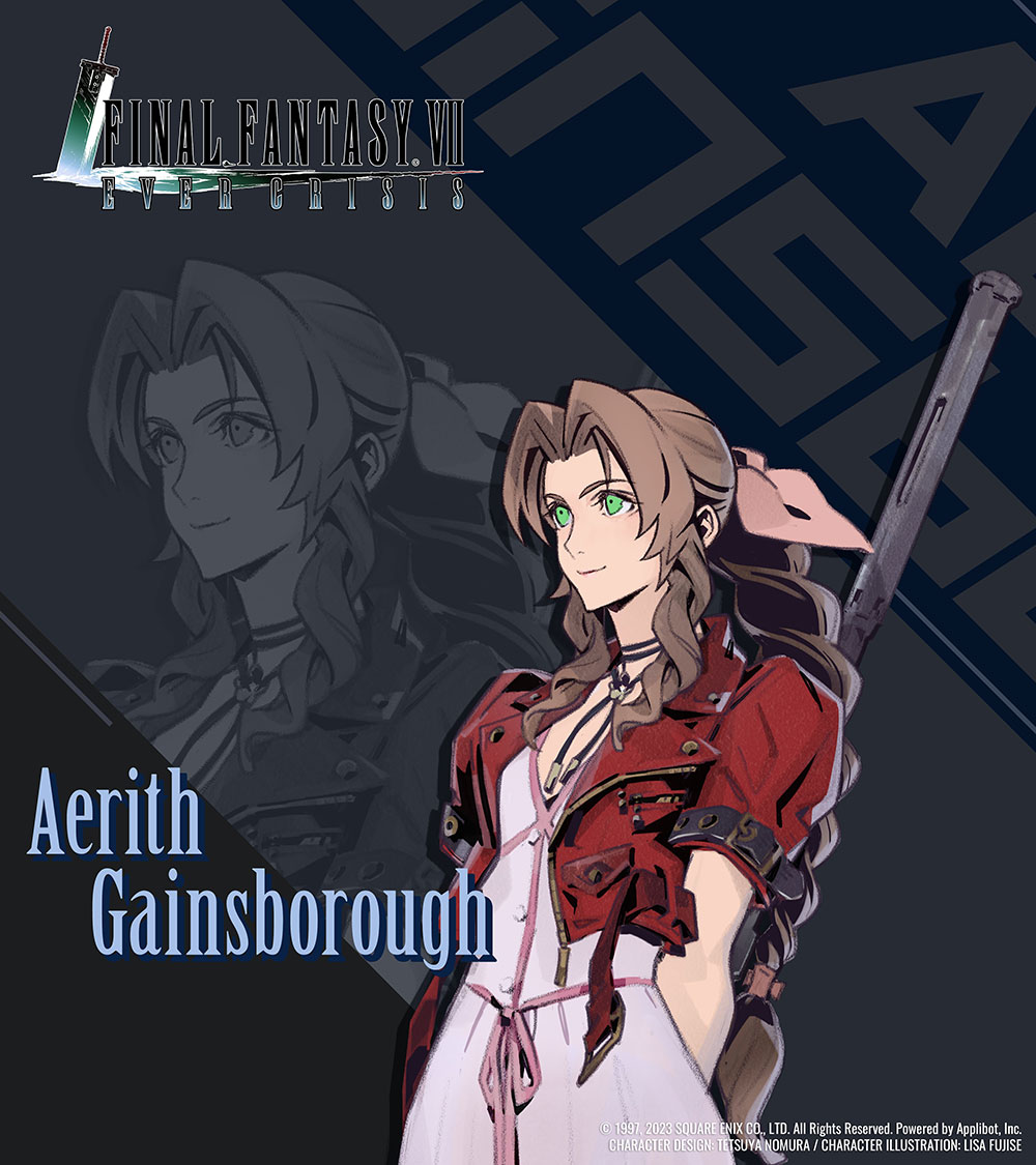 Aerith Gainsborough Portrait Art from Final Fantasy VII: Ever Crisis