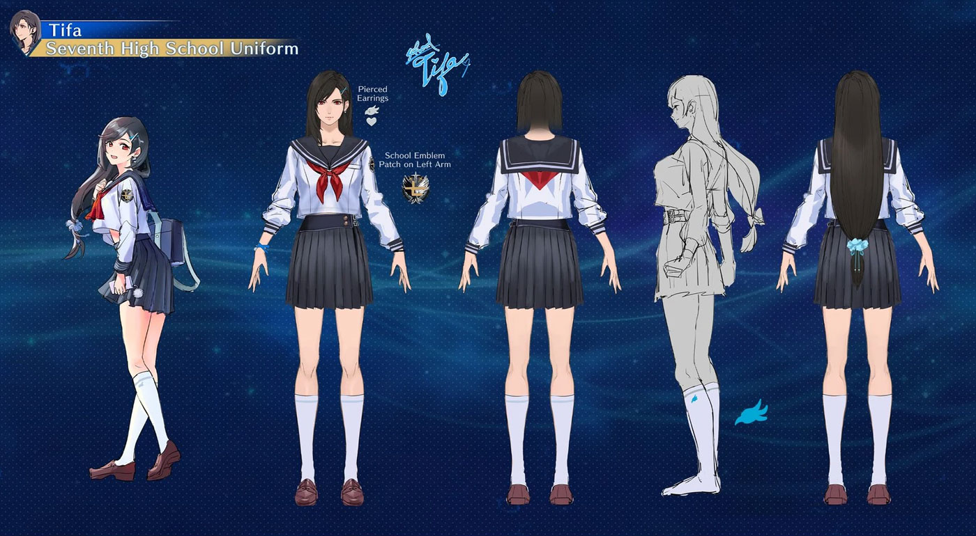 Tifa, Seventh High School Uniform Art from Final Fantasy VII: Ever Crisis