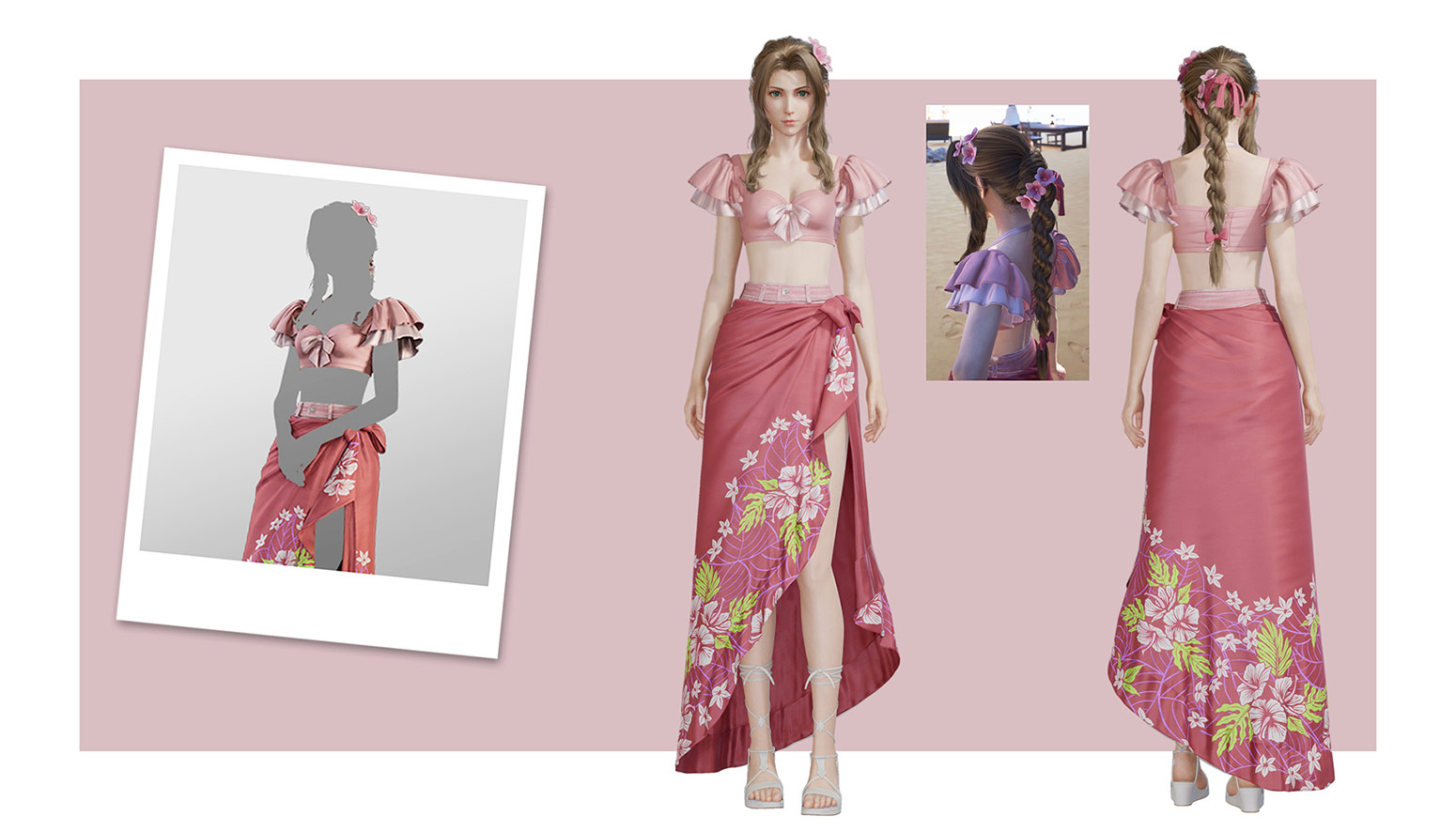 Aerith's Floral Delight Outfit Art from Final Fantasy VII Rebirth