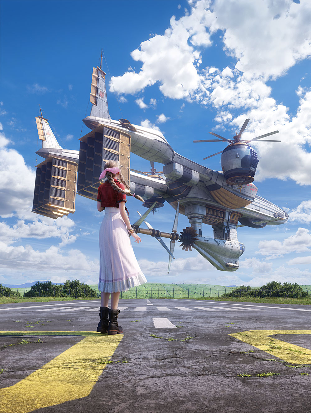 Aerith Key Art from Final Fantasy VII Rebirth