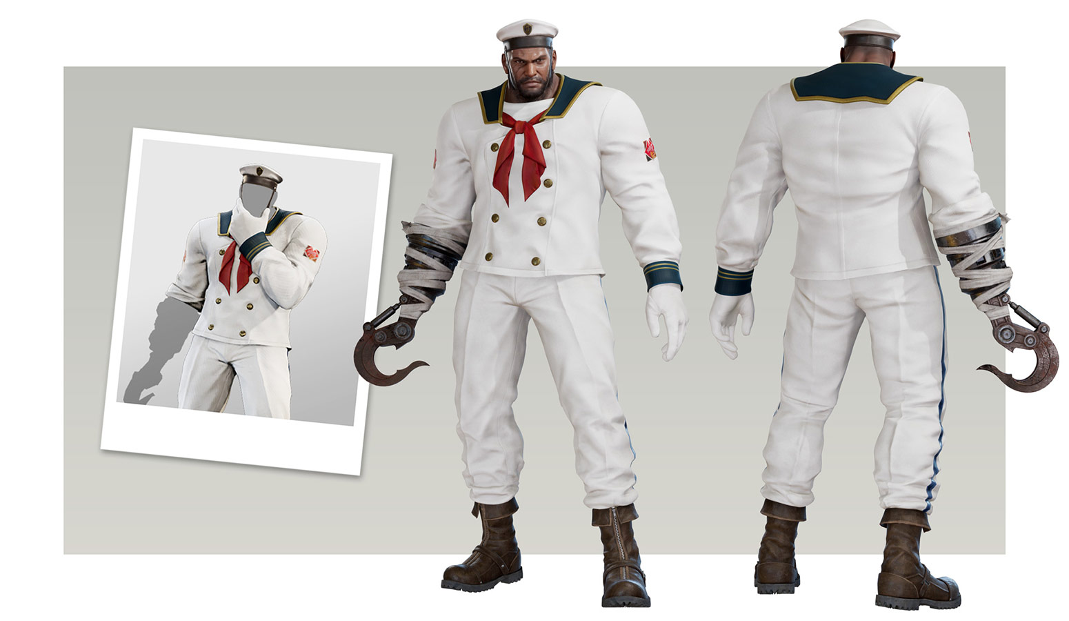 Barret's Sailor Outfit Art from Final Fantasy VII Rebirth