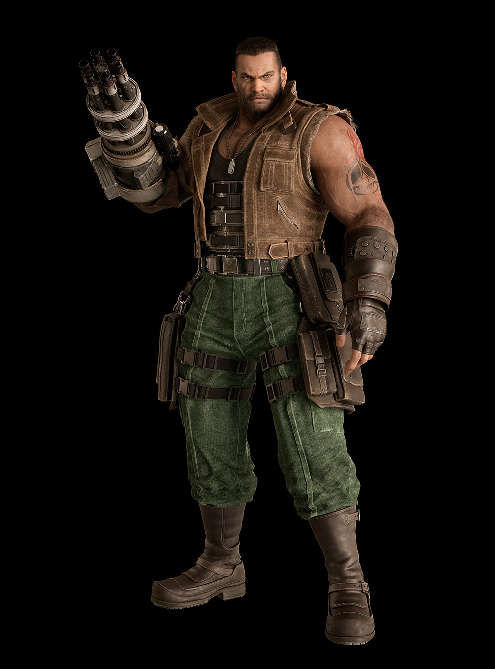 Barret Wallace (No Glasses) Art from Final Fantasy VII Rebirth