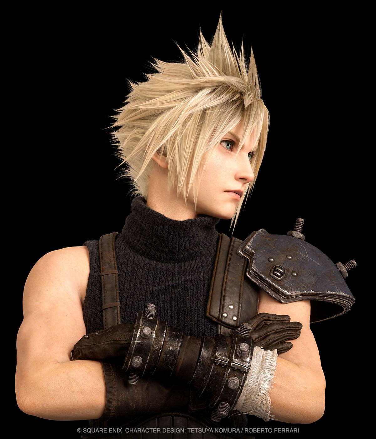 Cloud Strife Bust Art from Final Fantasy VII Rebirth