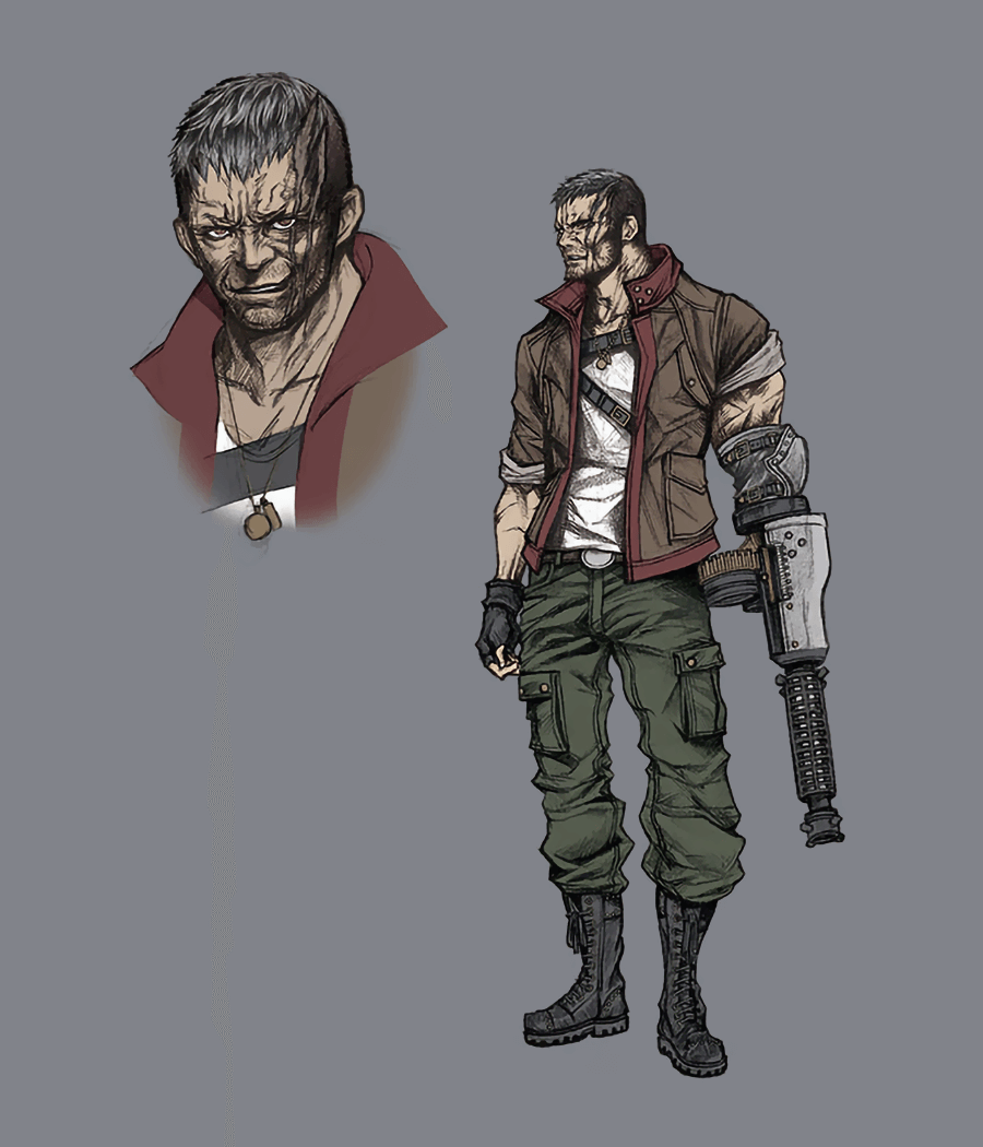 Dyne Concept Art from Final Fantasy VII Rebirth