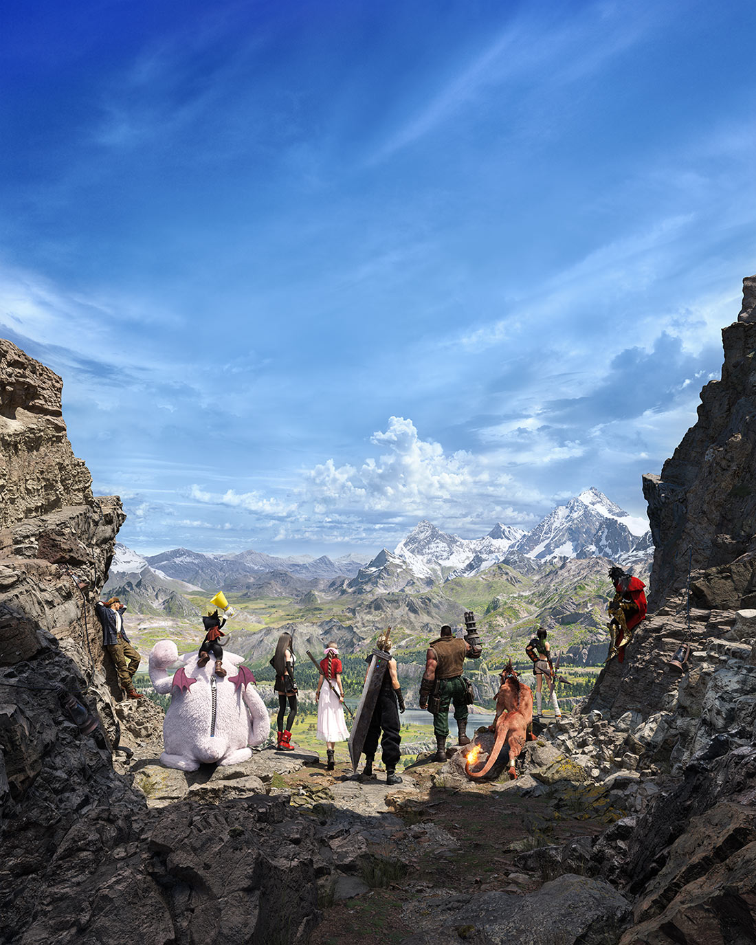 Full Party Key Art from Final Fantasy VII Rebirth