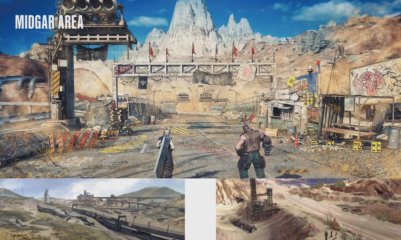 Midgar Area Concept Art from Final Fantasy VII Rebirth