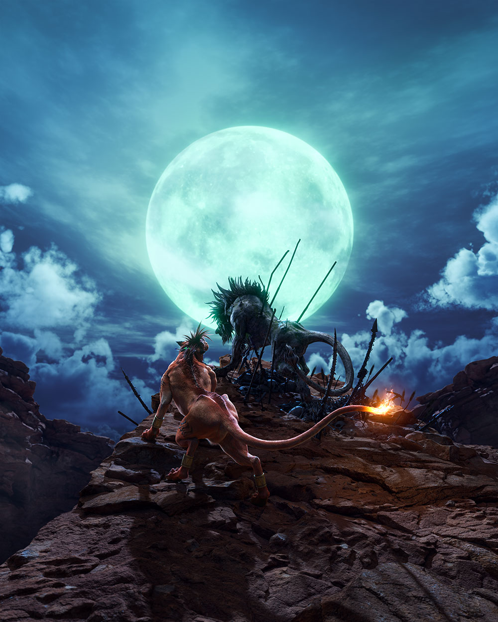 Red XIII Key Art from Final Fantasy VII Rebirth