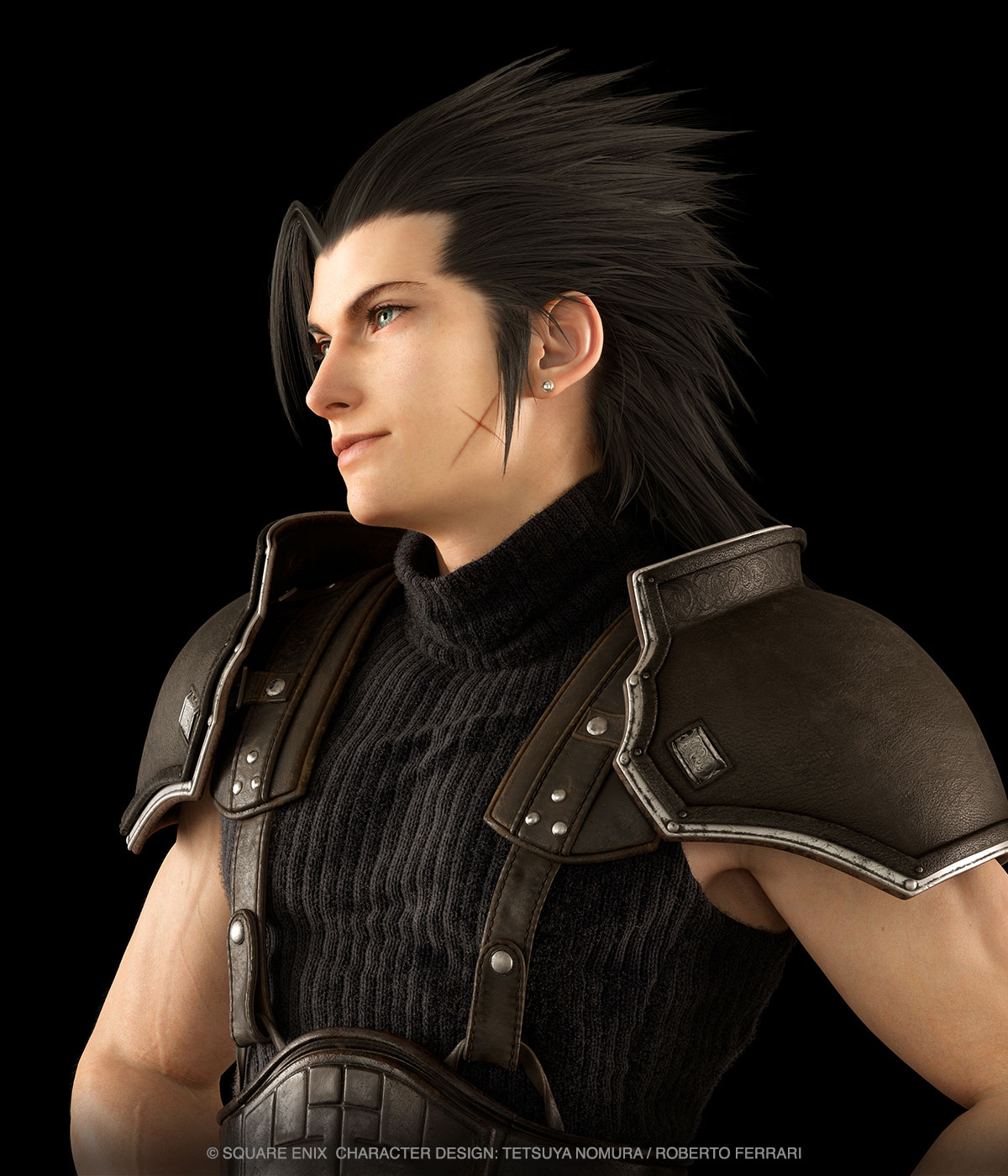 Zack Fair Bust Art from Final Fantasy VII Rebirth