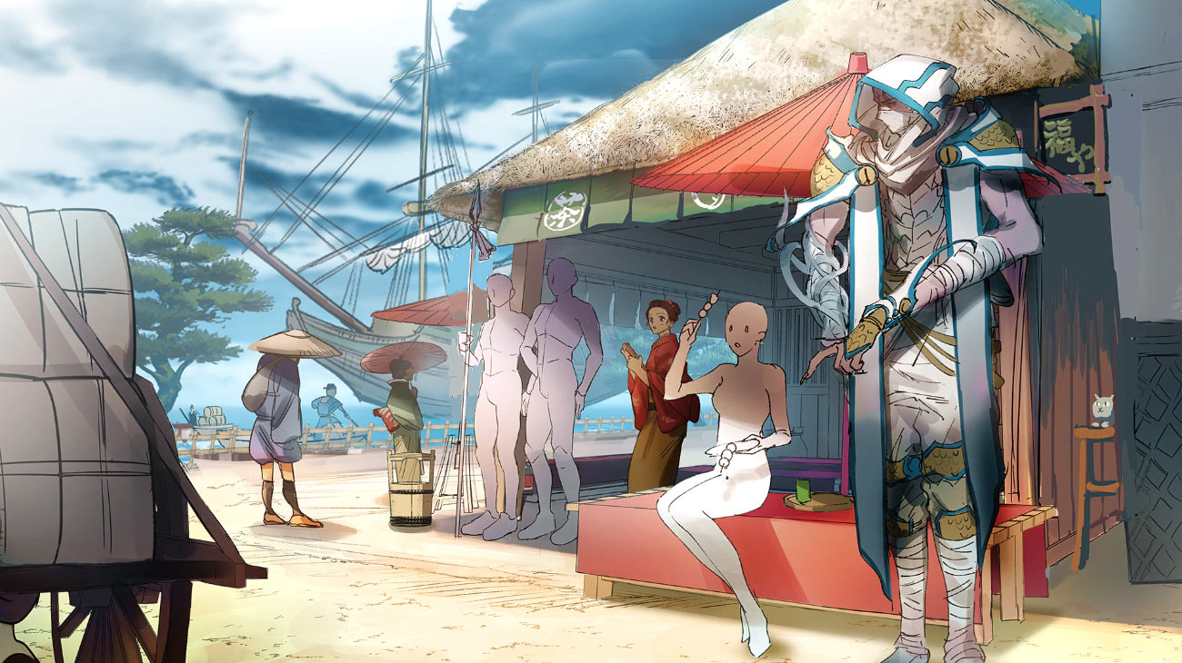 A Stroll Through the Harbor Art from Fate/Samurai Remnant