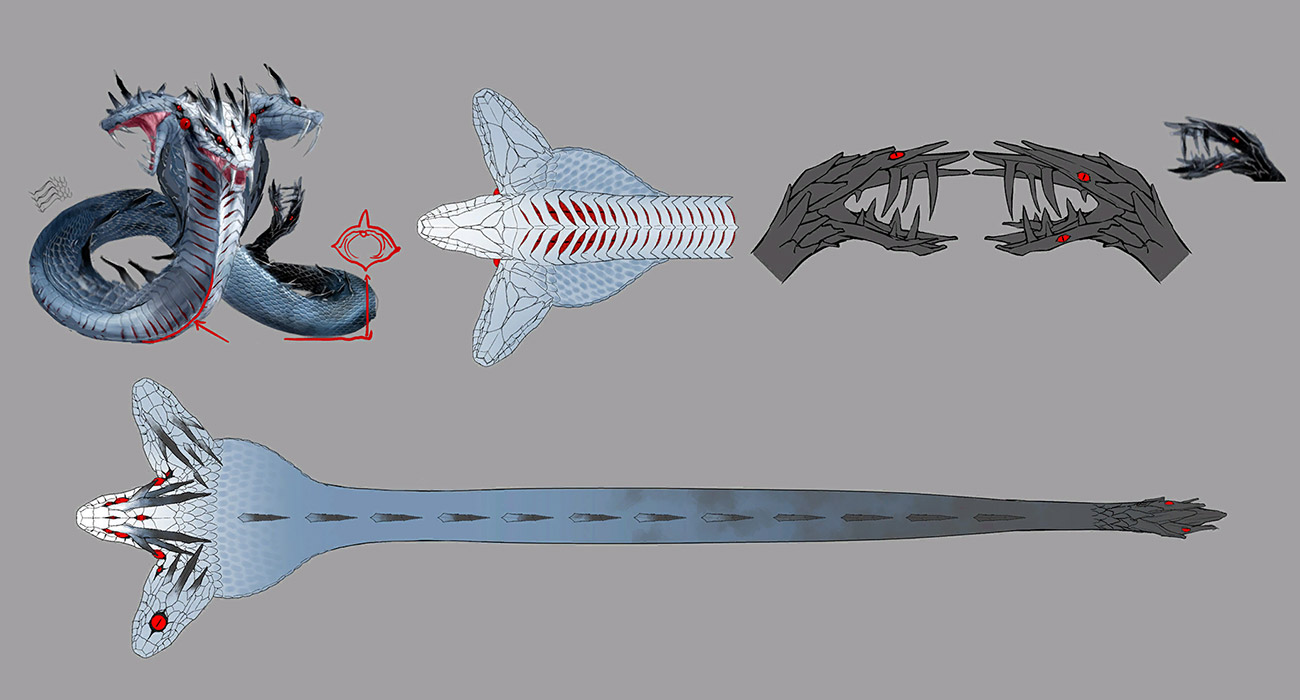 Giant Phantom Snake Art from Fate/Samurai Remnant